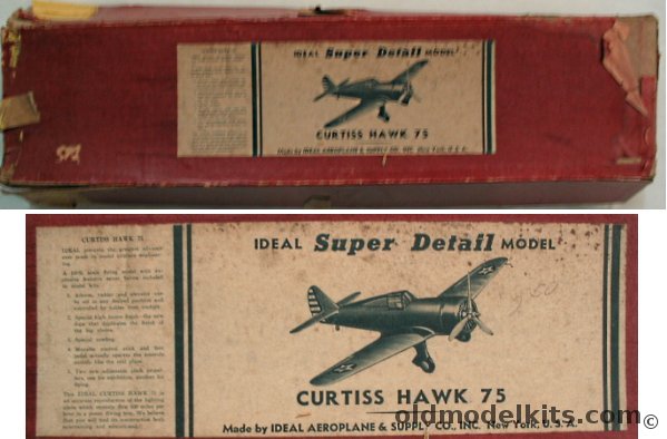 Ideal Aeroplane & Supply Curtiss Hawk 75 - Super Detail Flying Model Kit plastic model kit